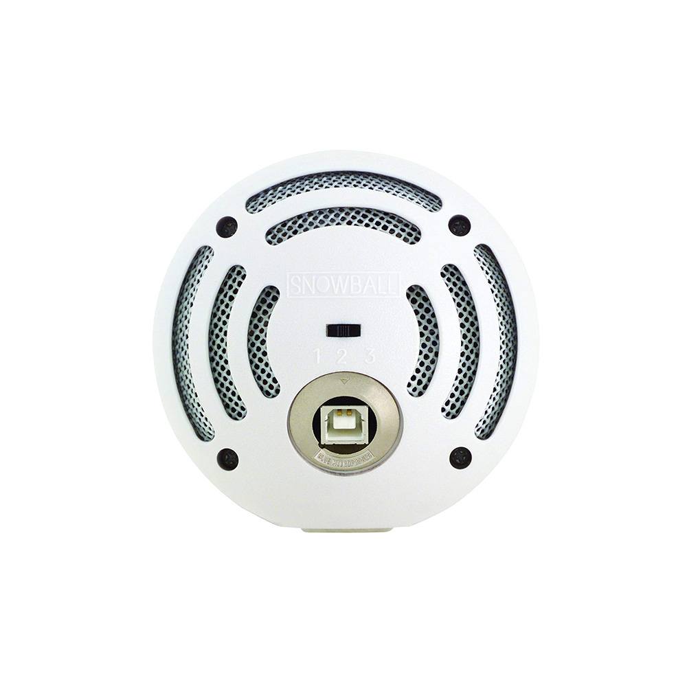 Blue Snowball USB Microphone - Professional Studio Recording Mic for Podcasting, Streaming & Voiceovers - White (Perfect for Home Studios, Gamers & Content Creators)