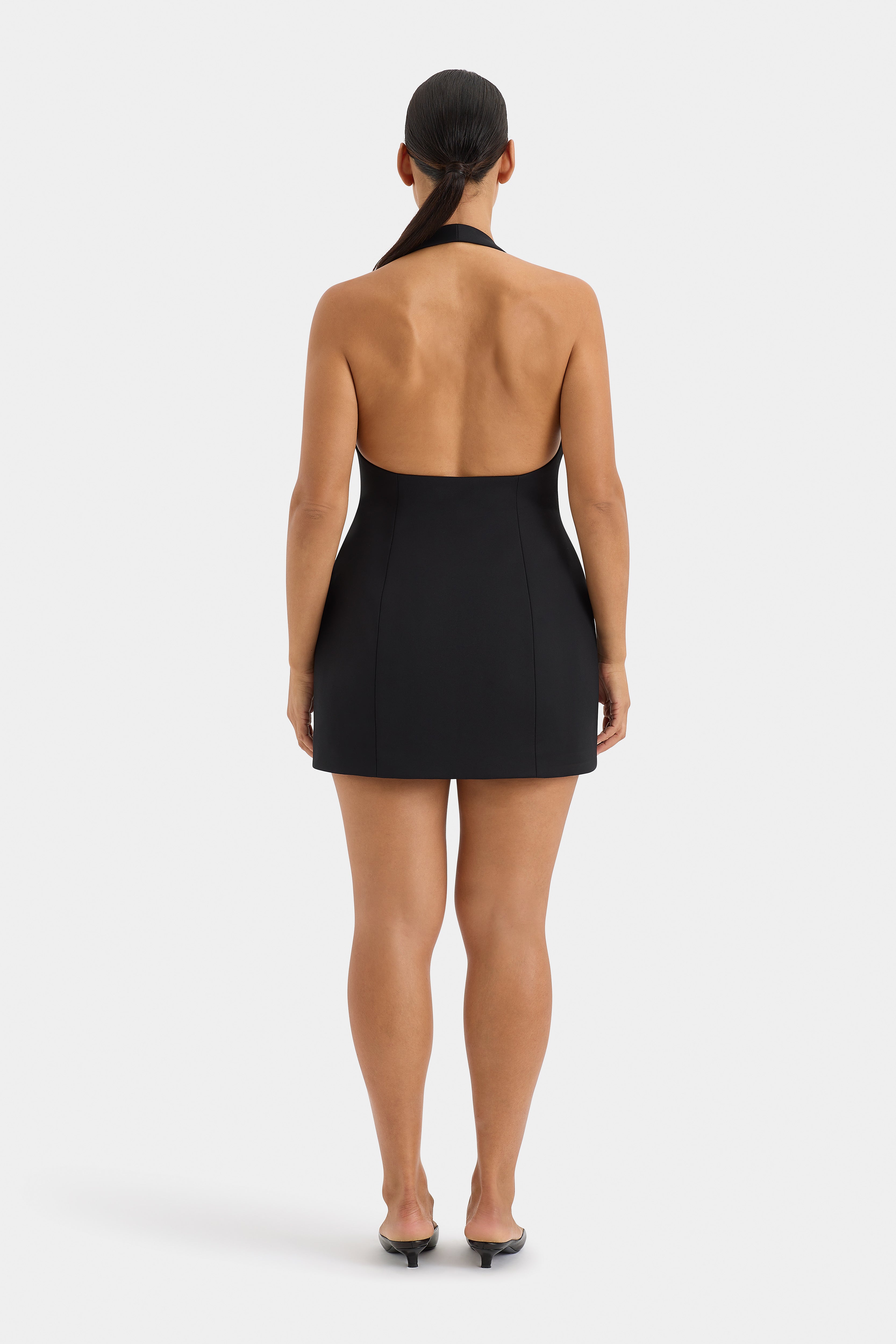 Sandrine Halter Mini Dress - Women's Elegant Summer Sleeveless Party Dress for Cocktail, Wedding, and Evening Events