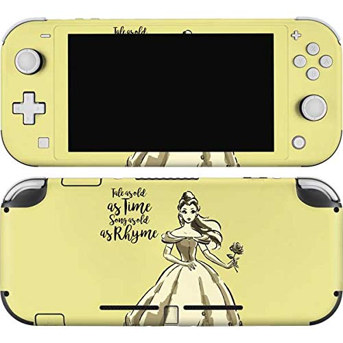 Official Disney Princess Belle Gaming Skin for Nintendo Switch Lite - Licensed Tale As Old As Time Decal | Perfect for Gaming Enthusiasts & Disney Fans