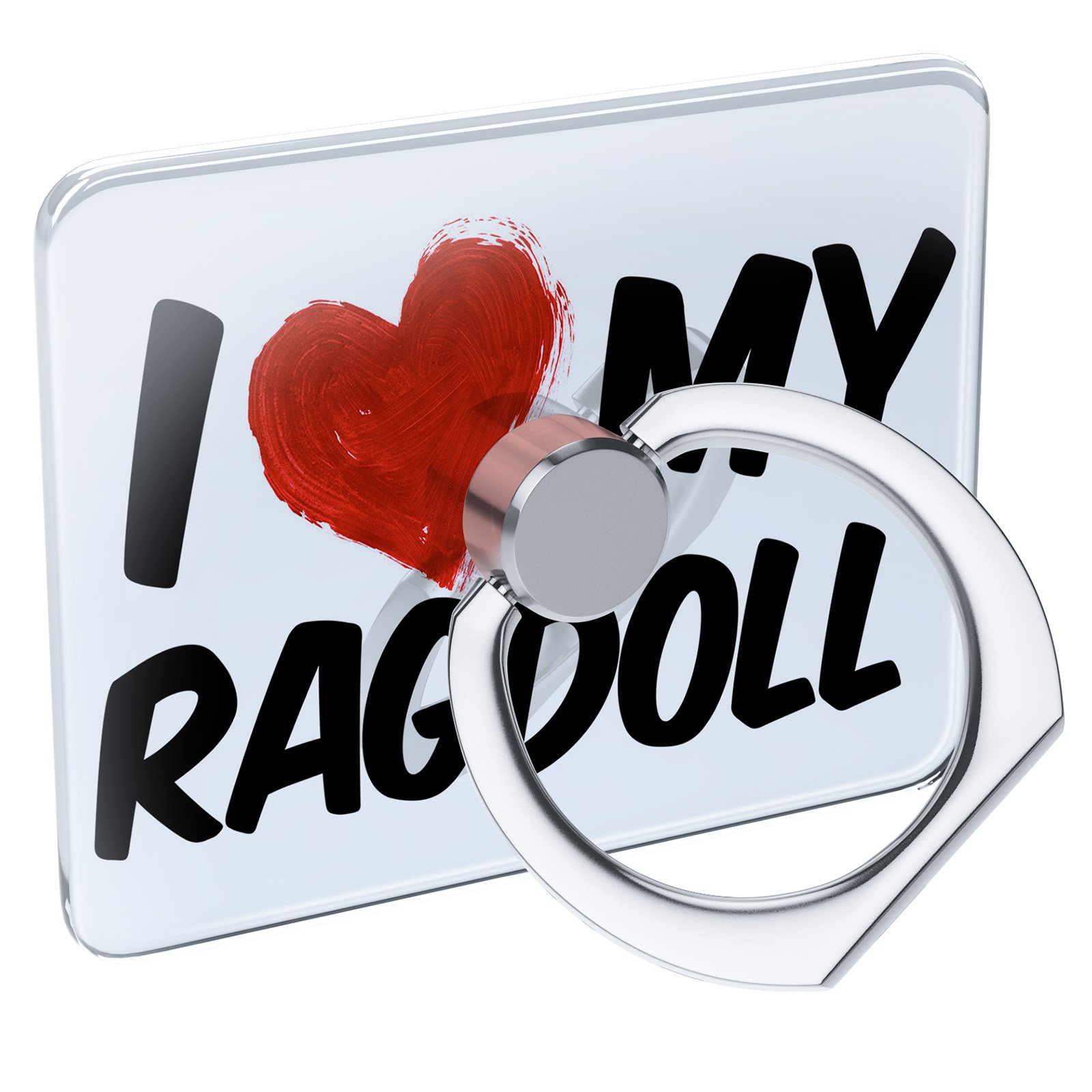 Ragdoll Cat Phone Ring Holder - Collapsible Grip & Stand for Phones | Cute Accessory for Cat Lovers