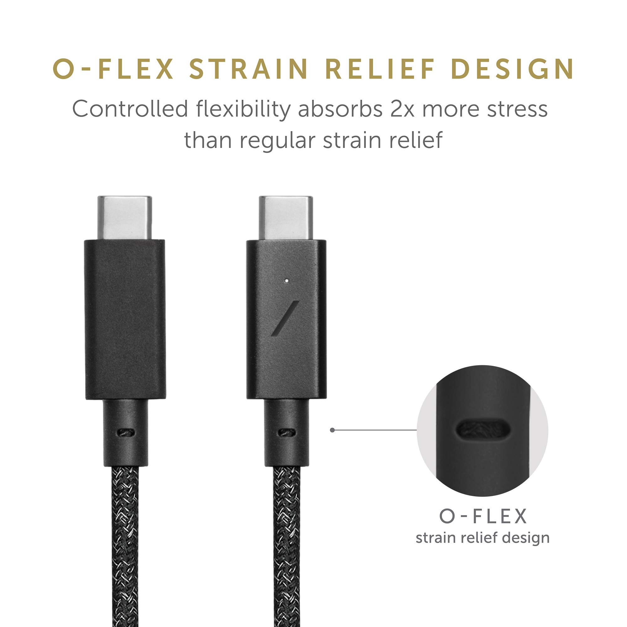 Premium USB-C to USB-C 8ft Charging Cable - Ultra-Strong Non-Slip Desk Cable with Anchor Weight for iPhone 16/15, MacBook Pro 13