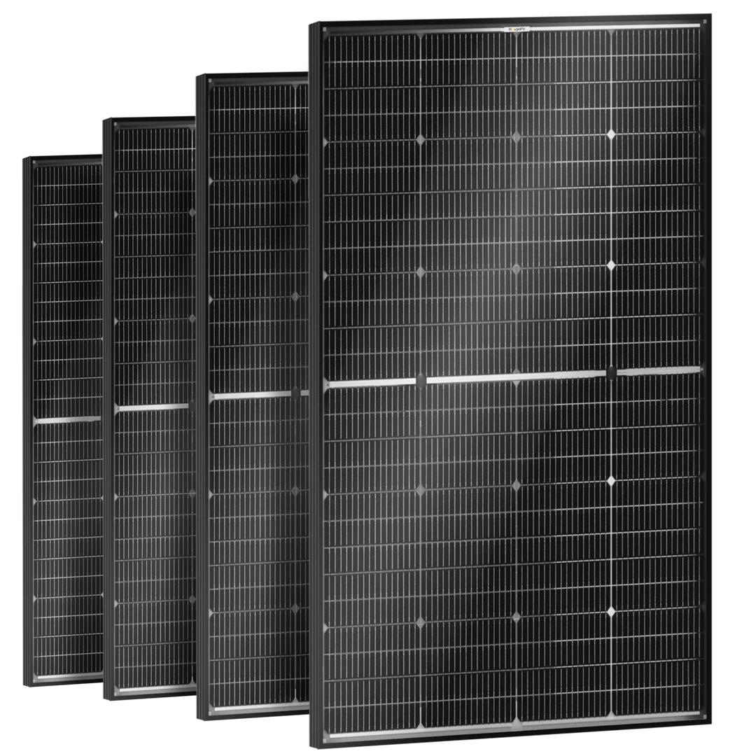 BougeRV 200W N-Type Bifacial 16BB Solar Panel - High Efficiency Solar Panel for RV, Boat, Off-Grid & Home Use
