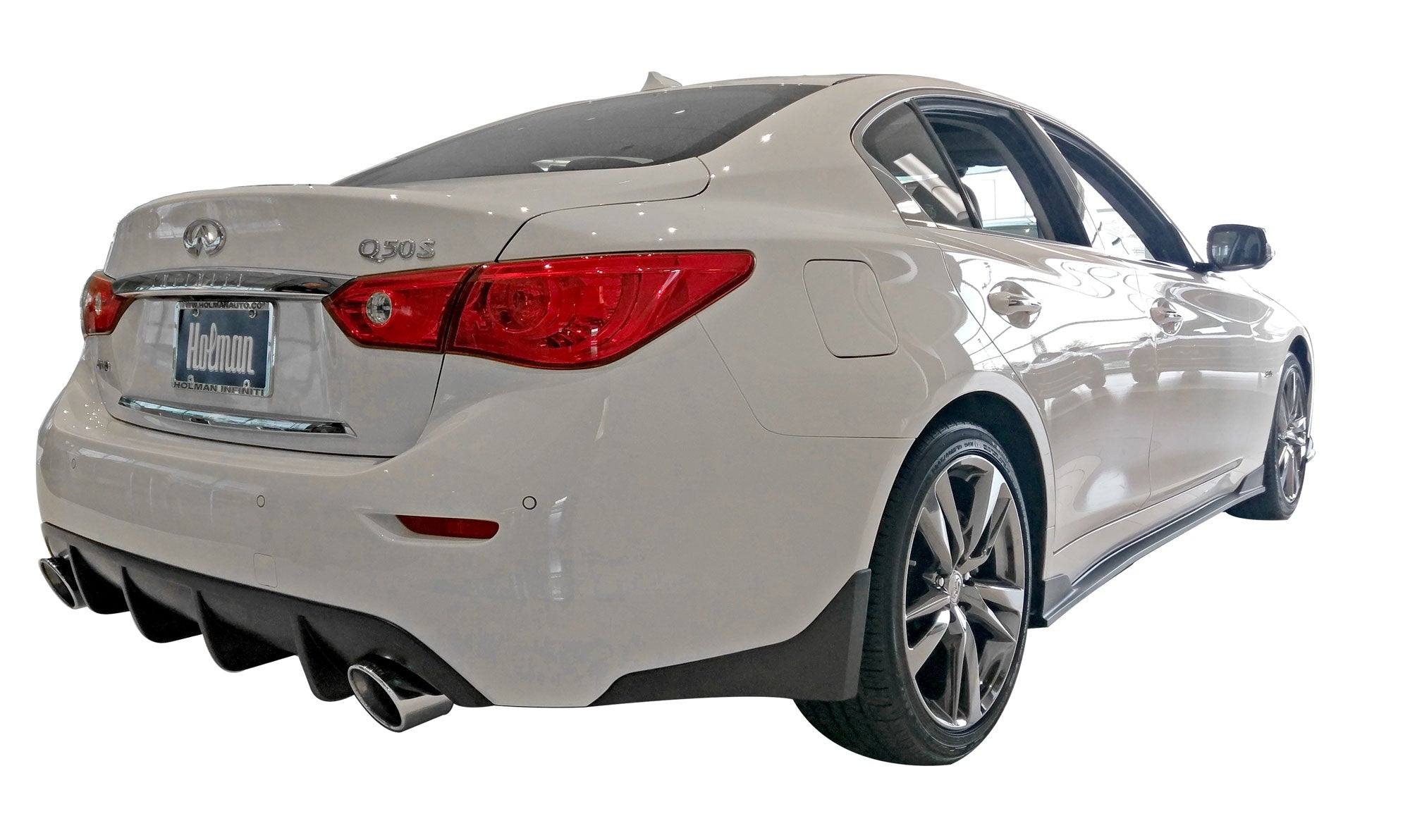 2014-2017 Infiniti Q50 Matte Black Side Skirts Body Kit - KB11228MB | Perfect for Car Customization & Styling Upgrades