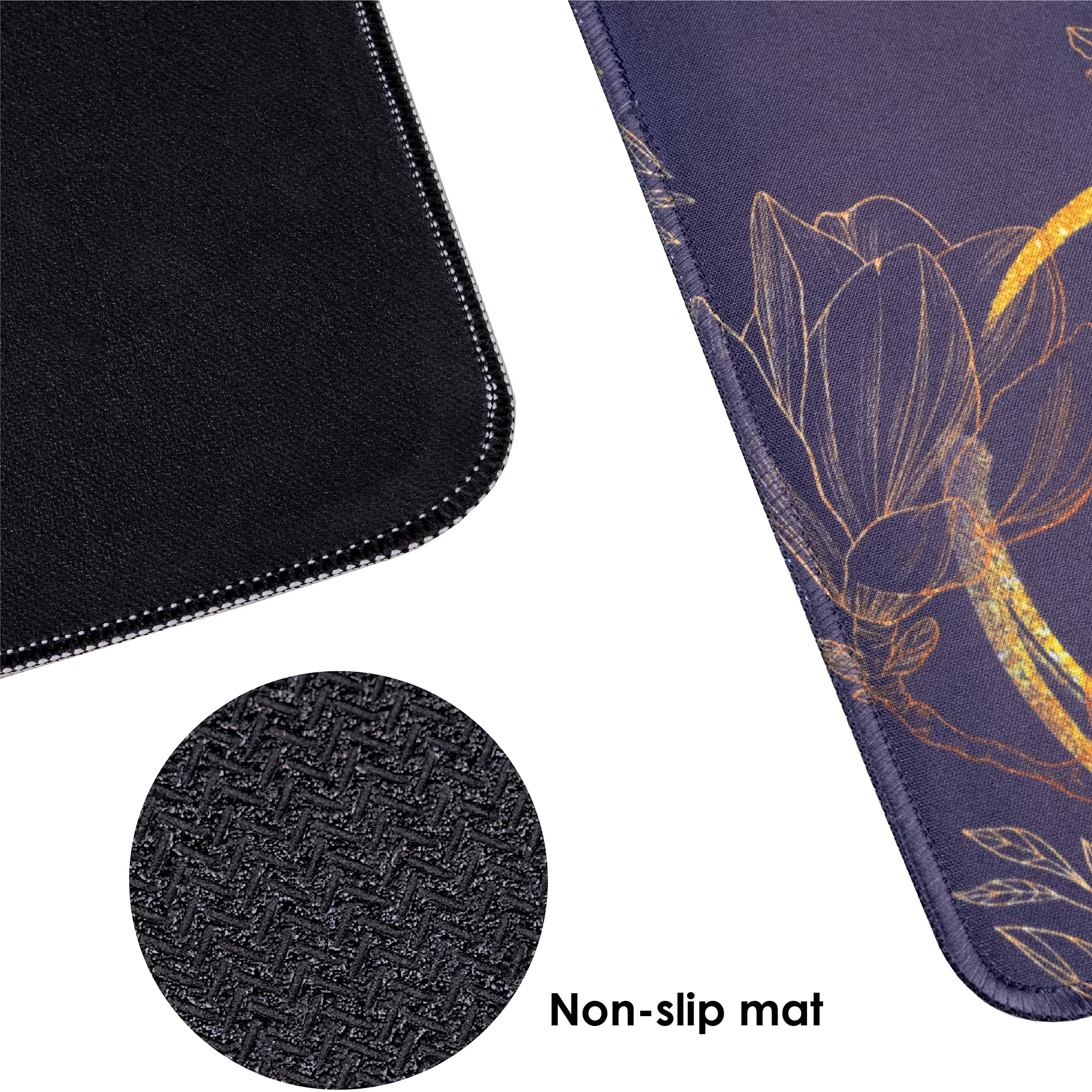 Hapinest XXL Gaming Mouse Pad - Golden Wreath Desk Mat for Keyboard & Mouse | Home & Office Use