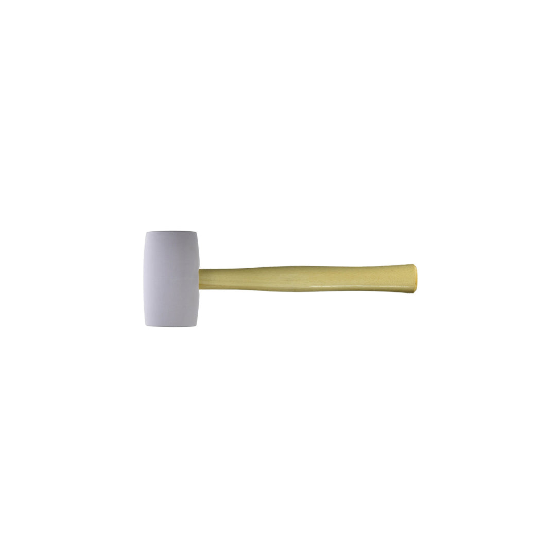 160oz White Rubber Mallet with Wooden Handle - Heavy Duty Hammer for Woodworking, Upholstery, and DIY Projects