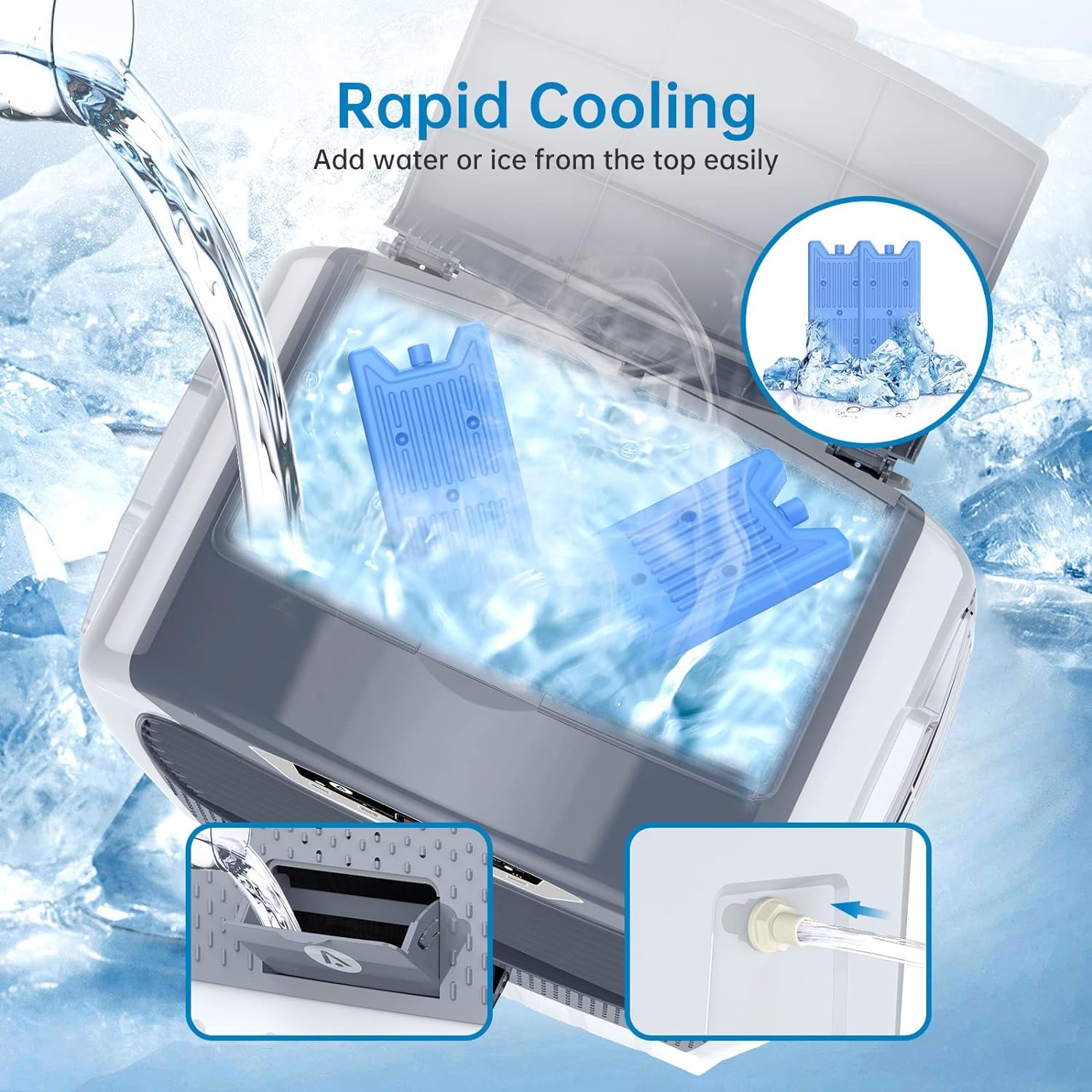 GARVEE 3500CFM Portable Air Cooler with 3 Speeds - Evaporative Swamp Cooler for Home, Office, Outdoor & Patio - Energy Efficient Cooling Fan for Summer