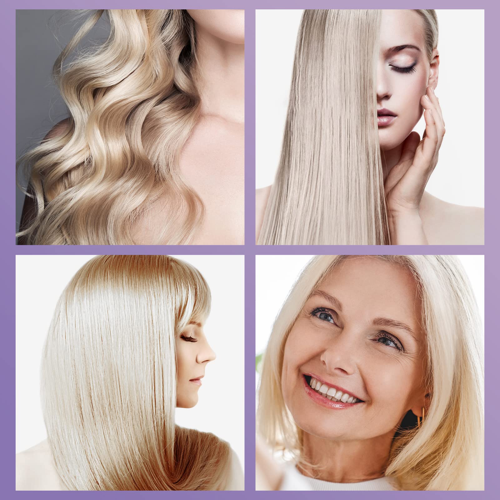 Purple Shampoo for Blonde Hair - Sulfate-Free, Argan Oil & Keratin, 16.9oz | Fights Brass & Yellow Tones