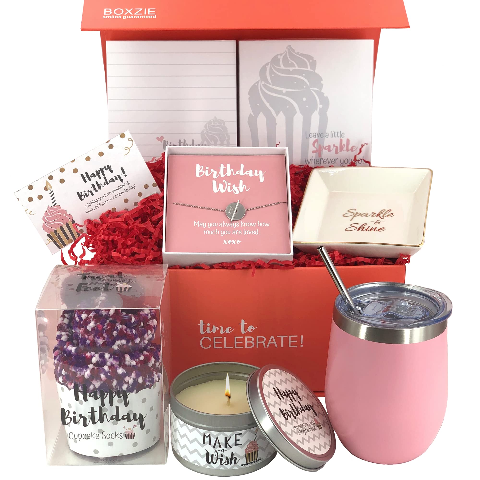 Unique Birthday Gift Basket for Women - Thoughtful Care Package Box for Her, Mom, Daughter, Sister, Wife & Best Friend | Perfect Surprise Delivery Present for Birthdays, Anniversaries & Special Occasions | Great for Home, Office & Party Celebrations