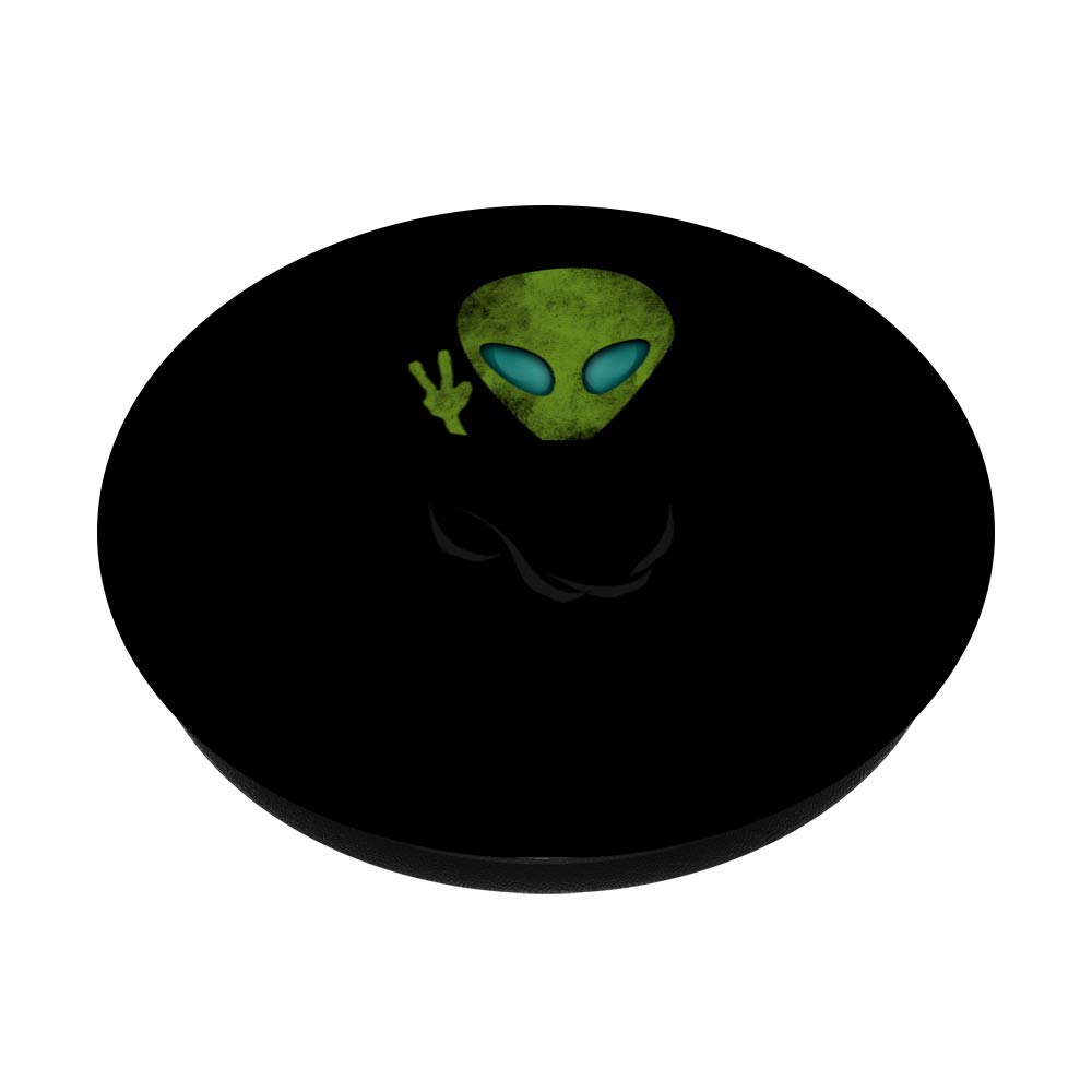 Alien UFO PopSocket: Swappable Phone Grip for Cool, Funny, Cute, and Peaceful Designs - Perfect Gift for Phone & Tablet Users in Daily Life, Travel, and Work