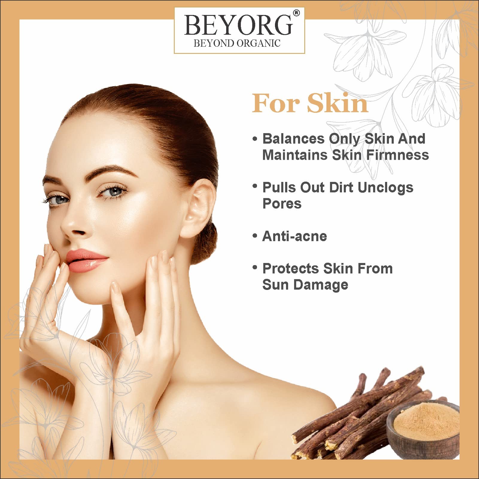 Organic Hibiscus Powder & Licorice Root Powder for Skin Brightening - Natural Skin Whitening, Body & Hair Care - DIY Face Masks, Hair Treatments & Glow Recipes
