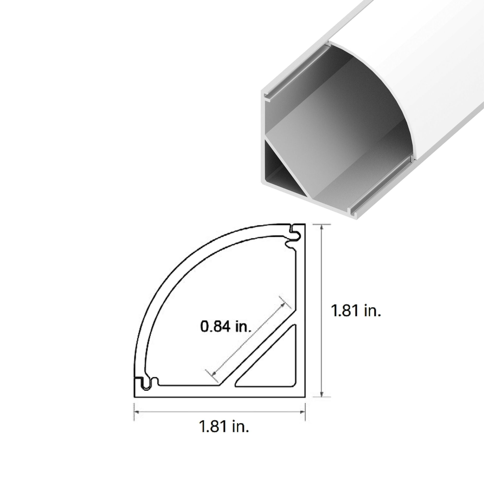 48 Pack 20mm Rounded Corner Aluminum Channel Trim - U Shape Edge Protector for DIY Projects, Furniture Edging, and Home Improvement