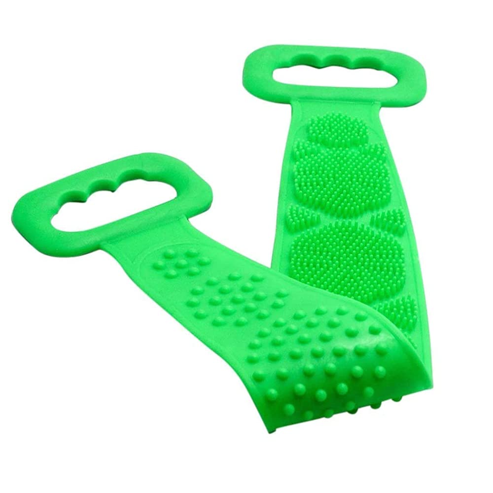Primelife Silicone Back Scrubber for Shower - Exfoliating Bath Brush with Easy-Grip Handle, Body Wash Tool for Deep Cleansing & Skin Exfoliation - Perfect for Back, Shoulders & Hard-to-Reach Areas - Multicolor (Scrubber)