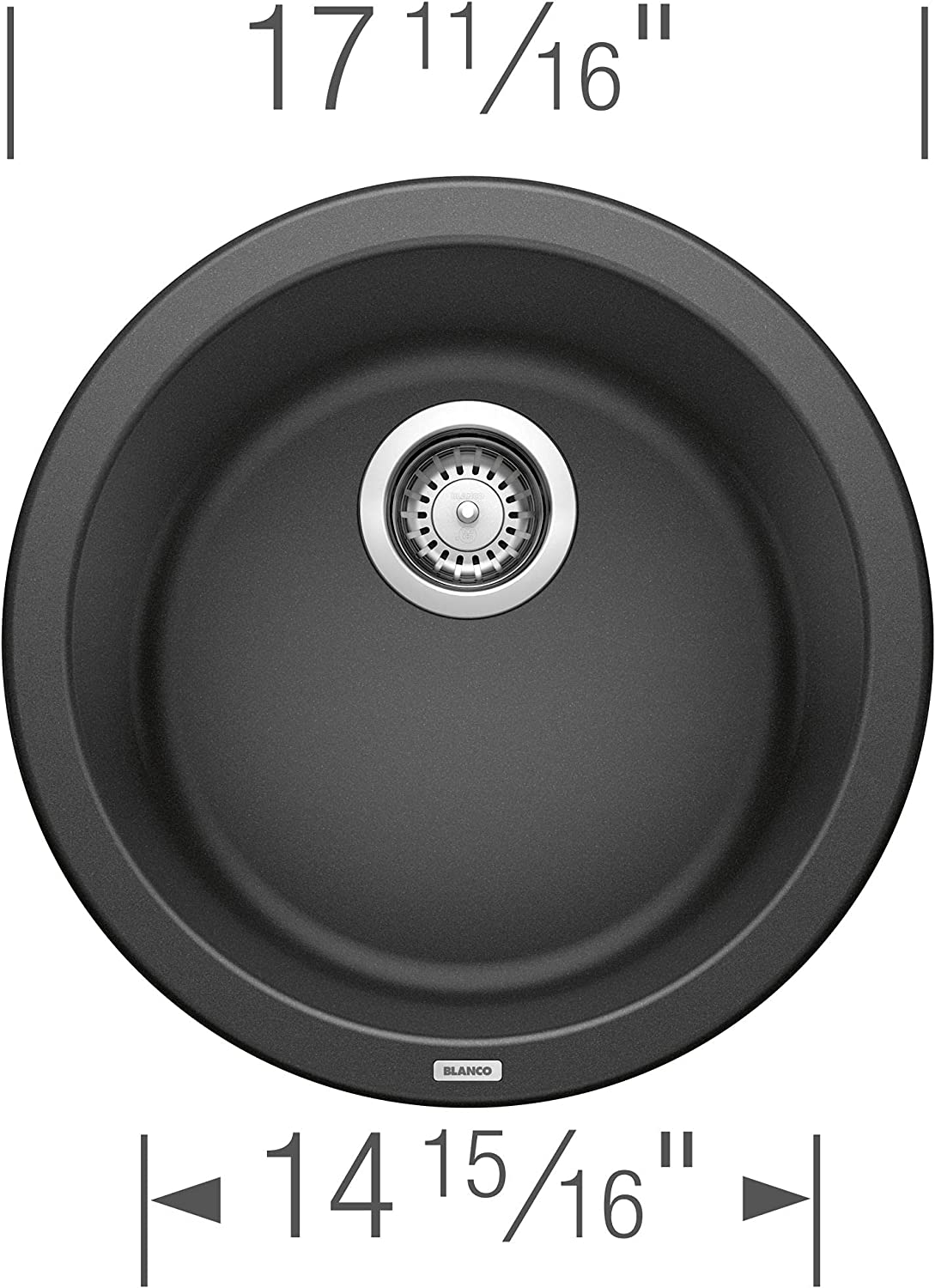 Blanco Rondo Bar Dual Mount SILGRANIT Kitchen Sink 511632 in Anthracite - Perfect for Modern Kitchens & Bar Prep Areas