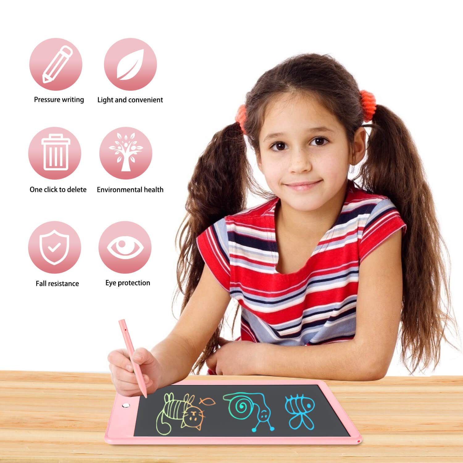 10 Inch LCD Writing Tablet for Kids - Colorful Electronic Doodle Board, Educational Drawing Pad Toy | Perfect Christmas & Birthday Gift for Boys & Girls Ages 3-9 | Great for Travel, Classroom & Home Learning Activities