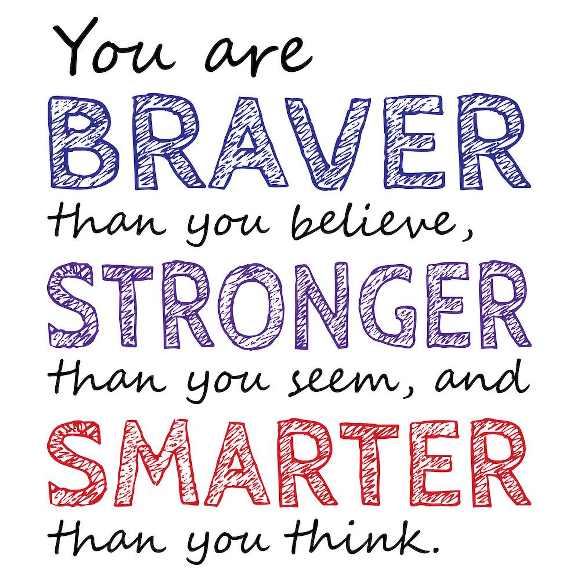 Braver Stronger Smarter 20oz Ceramic Coffee Mug - Large Insulated Tea Cup for Office, Home & Gifts - Motivational Inspirational Drinkware