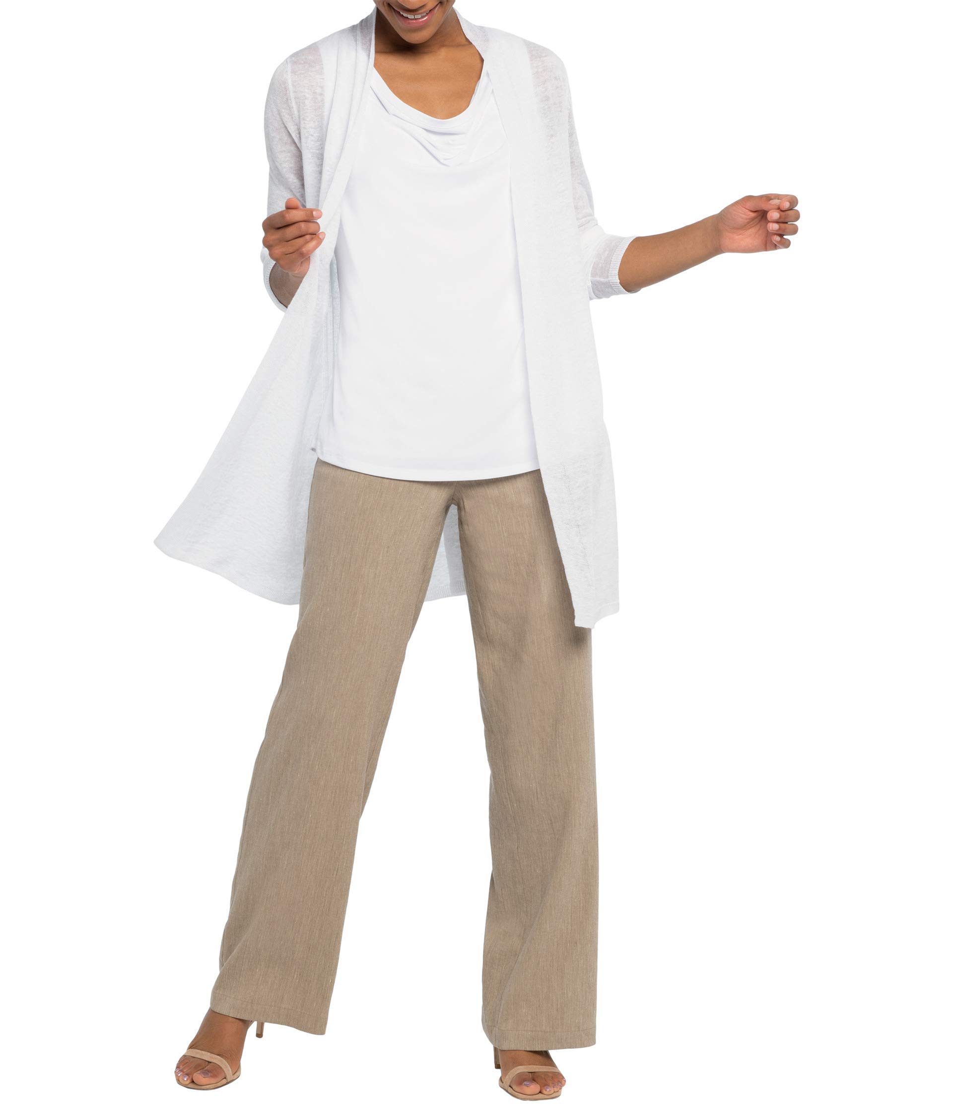 NIC+ZOE Lightweight Long Cardigan for Women - Soft Open Front Sweater for Office, Lounge & Travel - Back of The Chair Style for Comfort & Elegance