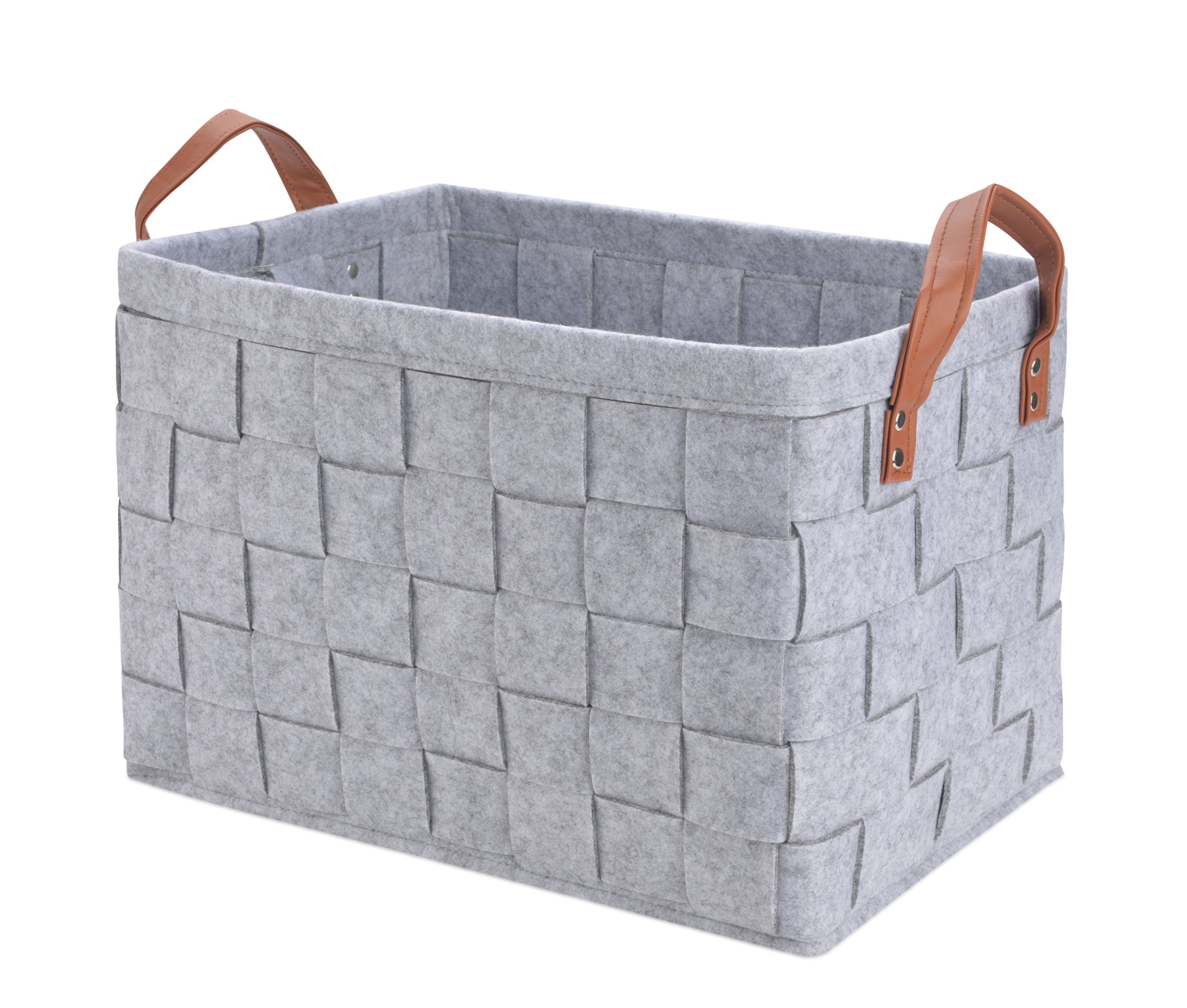 Foldable Storage Bins with Handles - Large Collapsible Fabric Storage Box for Nursery, Kids Room, Toys, Clothes & Towels | Space-Saving Home Organization Solution (16