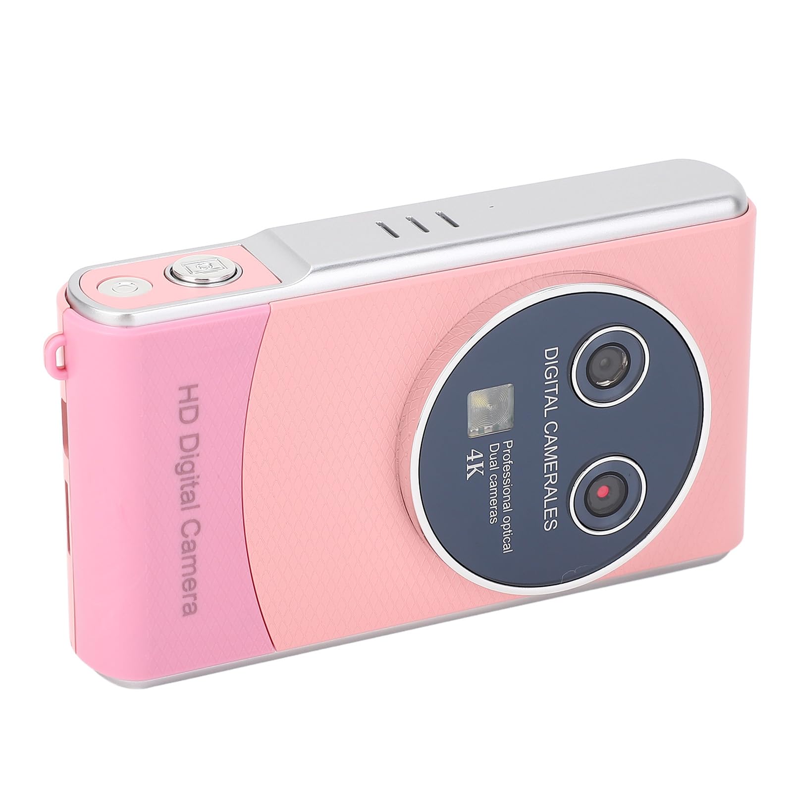 HD 1080P & 36MP Digital Camera with 18X Zoom - 3.0in IPS Screen, Dual Lens, Auto Focus - Compact Vlogging Camera for Travel, Selfies & YouTube Content Creation (Light Red)