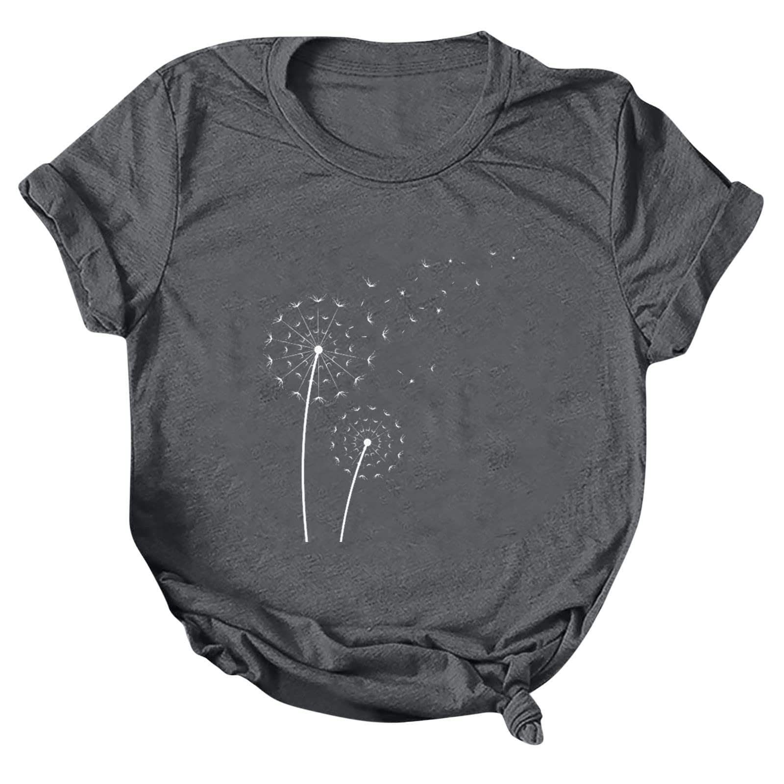 Stylish Women's Summer Short Sleeve Graphic Printed T-Shirt - Cute Loose Fit Casual Tee for Beach, Vacation & Everyday Wear