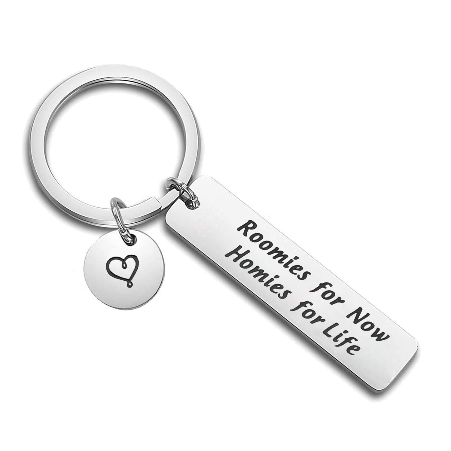 PLITI Roomie Keychain - Best Friend & College Roommate Gifts for Graduation | Cute Friendship Keepsake for Dorm Life, Roomies for Now Homies for Life | Perfect for College Students, Graduation Parties & Long-Distance Friends
