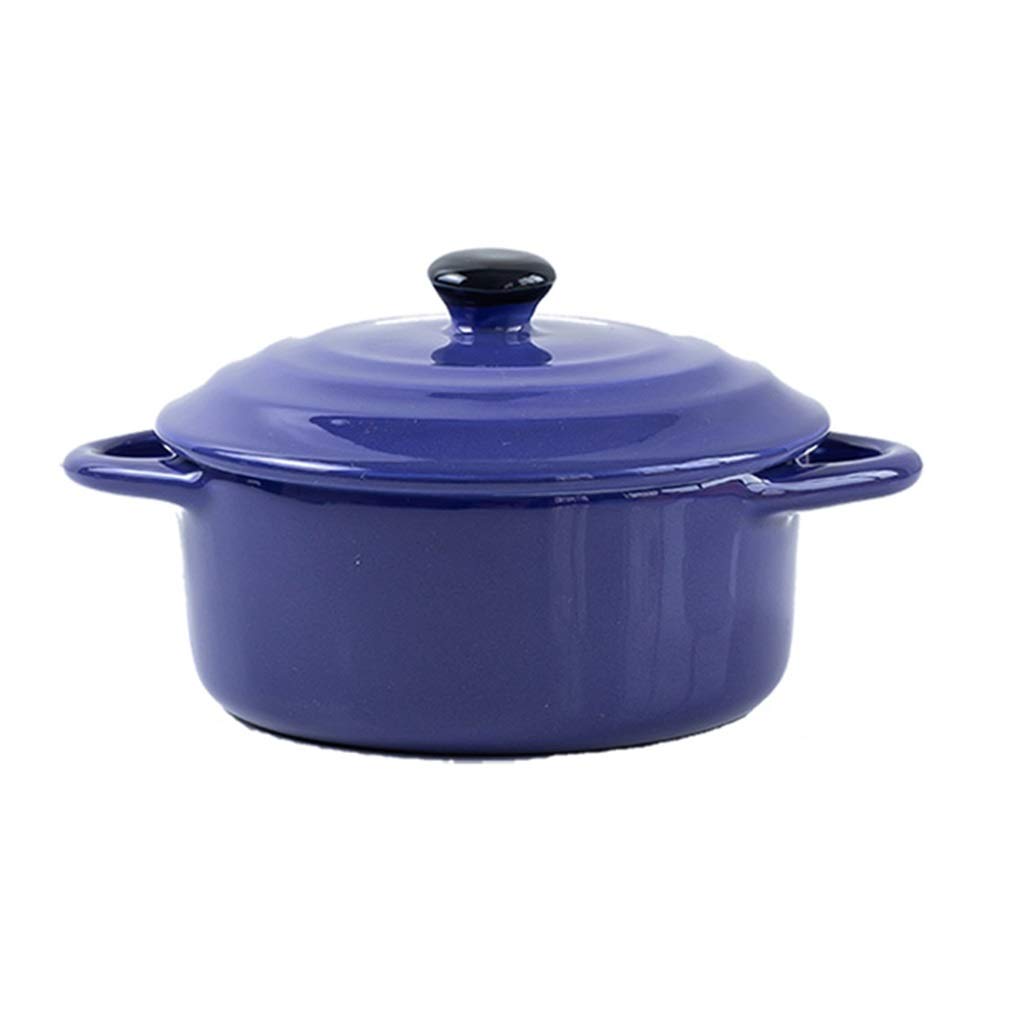 Japanese-Style Binaural Ceramic Bowl with Lid - 11.8x9.8cm Blue Ceramic Bowl for Cereal, Soup & Salad - Oven, Microwave & Dishwasher Safe Tableware - Perfect for Home Baking, Kitchen & Dining Decor