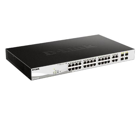 D-Link DGS-1210-28P 28-Port Gigabit Smart Managed PoE Switch with Web GUI - Ideal for Office Networks, IP Camera Systems & Small Business IT Infrastructure