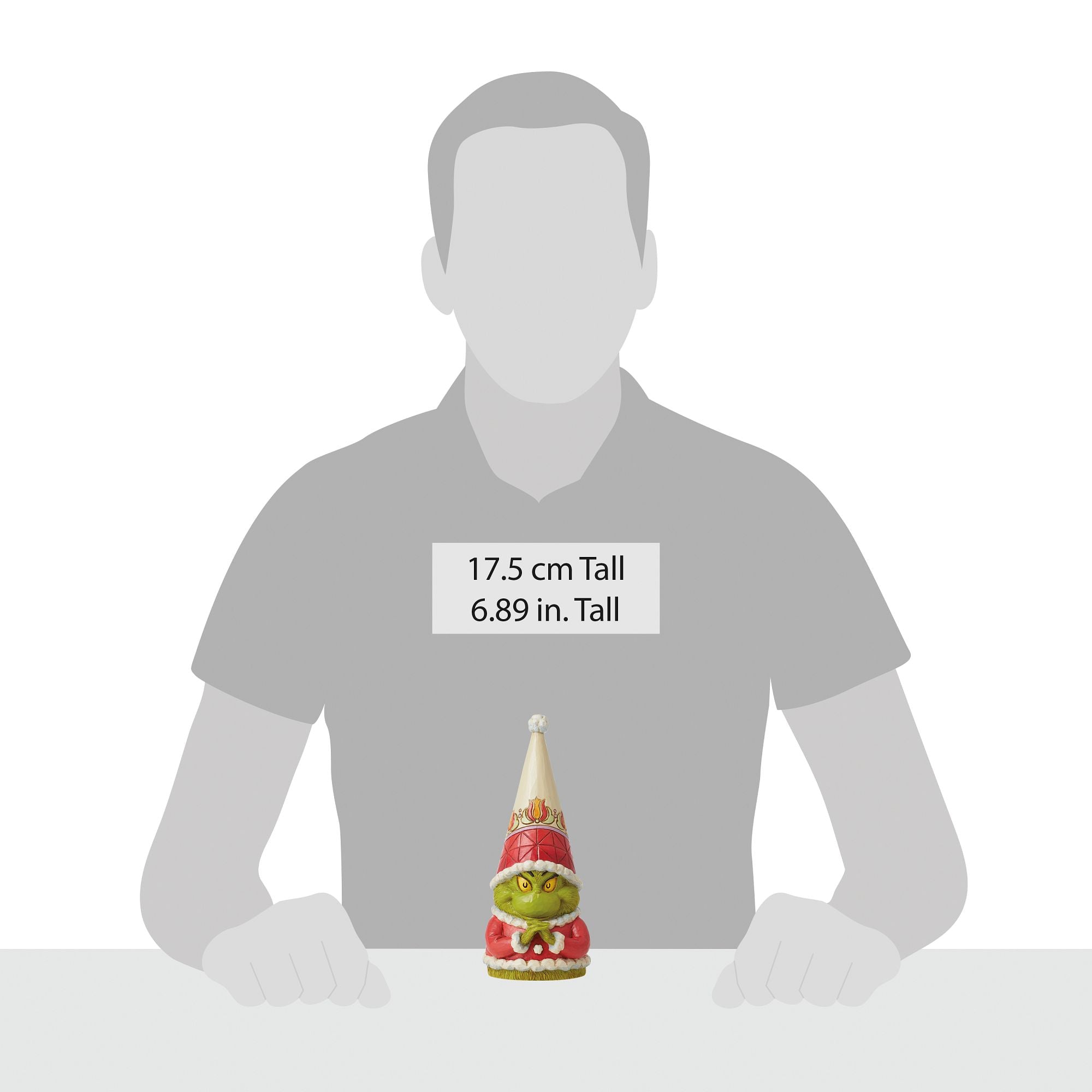 Grinch Gnome with Clenched Hands - Festive Christmas Decor for Home, Office, and Holiday Parties