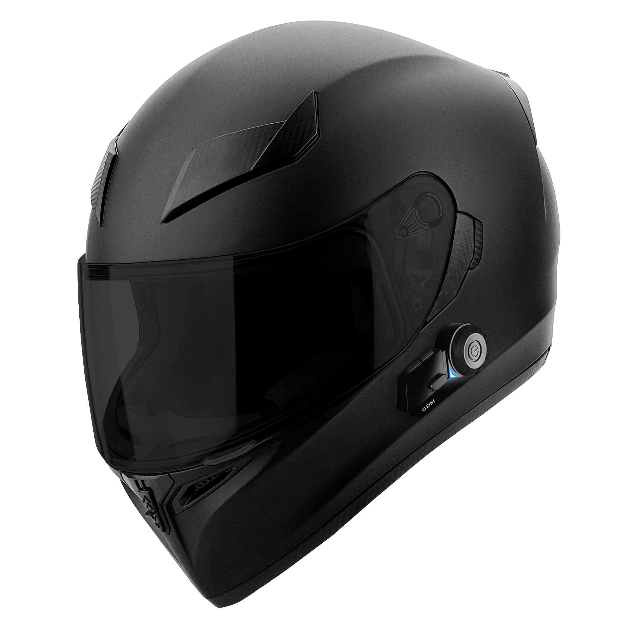 GDM Ghost Motorcycle Bluetooth Helmet with Supersonic Sound - Wireless Communication for Riders, Perfect for Long Distance Touring & Group Riding