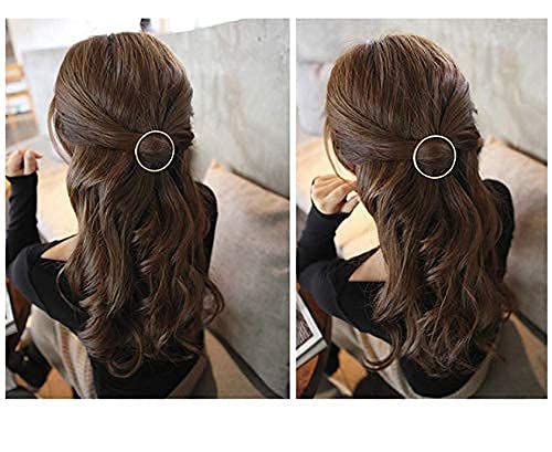 DROYALCREATIONS Rose Gold Geometric Hollow Hair Clips for Women - Pack of 4 | Barrettes & Hairpins for Everyday Styling, Parties & Weddings