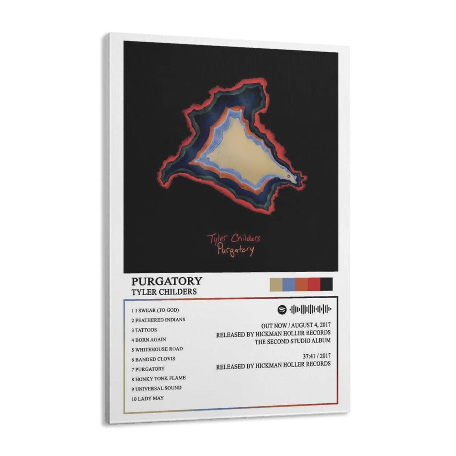 TUFUTO Tyler Childers Purgatory Canvas Poster - 40x60cm (16x24in) Aesthetic Wall Art for Home, Office & Room Decor - Perfect for Music Lovers & Country Fans