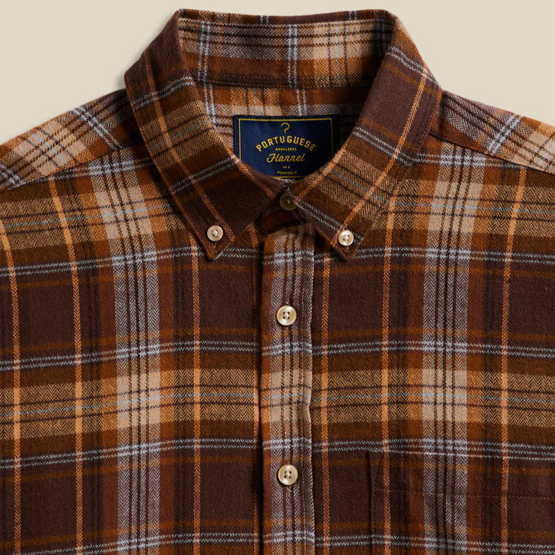 Apollo Men's Casual Button-Down Shirt - Brown Cotton Long Sleeve Business Casual Shirt for Office, Dating & Outdoor Activities