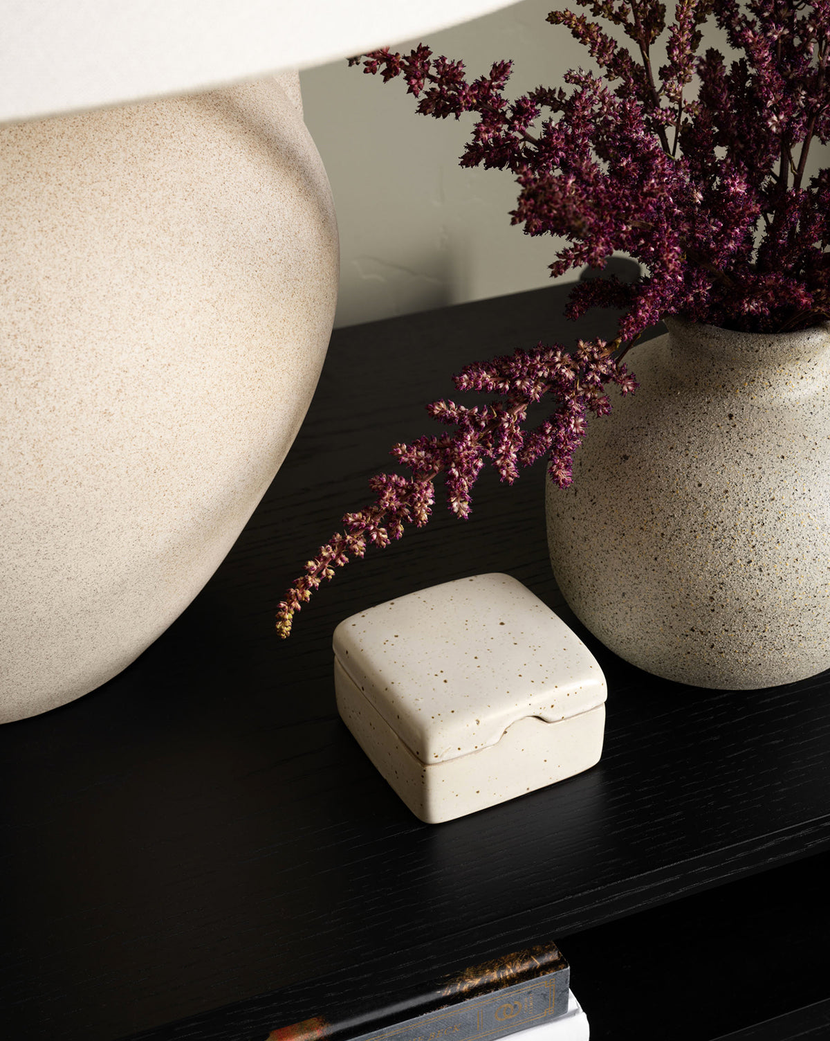Handmade Stoneware Lidded Box with Lid - Ceramic Storage Container for Jewelry, Spices & Keepsakes - Rustic Home Decor & Kitchen Organizer