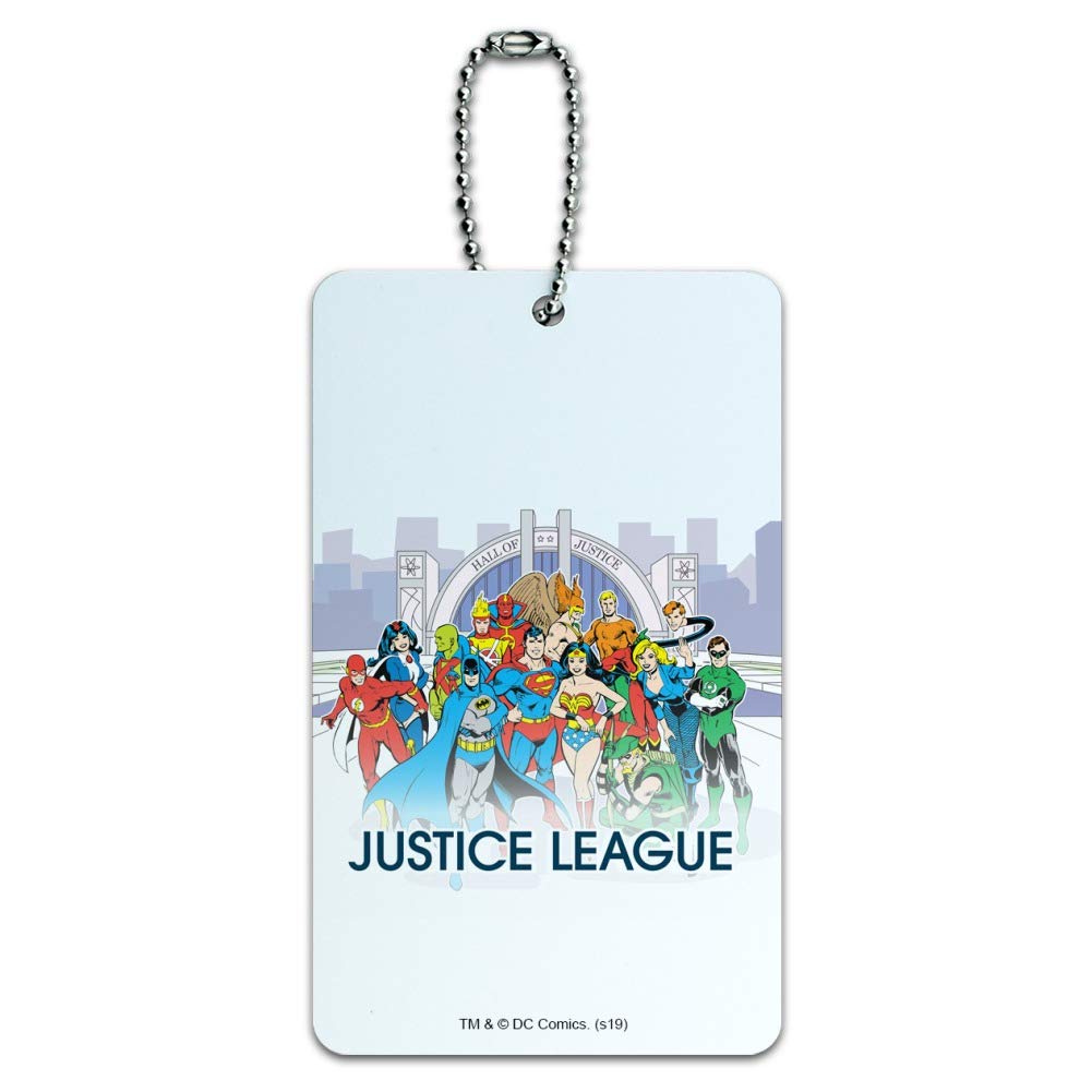 Justice League Hall of Justice Luggage Tag - Superhero-Themed Carry-On ID Tag for Suitcases & Travel Bags | Perfect for DC Fans, Cosplay & Comic Con Events