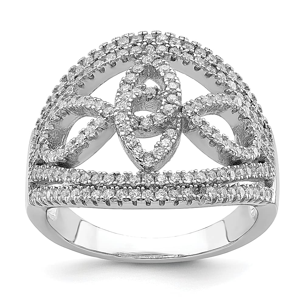 925 Sterling Silver Cubic Zirconia CZ Micro Pave Band Ring for Women | Dainty Stackable Wedding Ring | Elegant Fine Jewelry Gift for Her | Perfect for Anniversary, Engagement & Everyday Wear