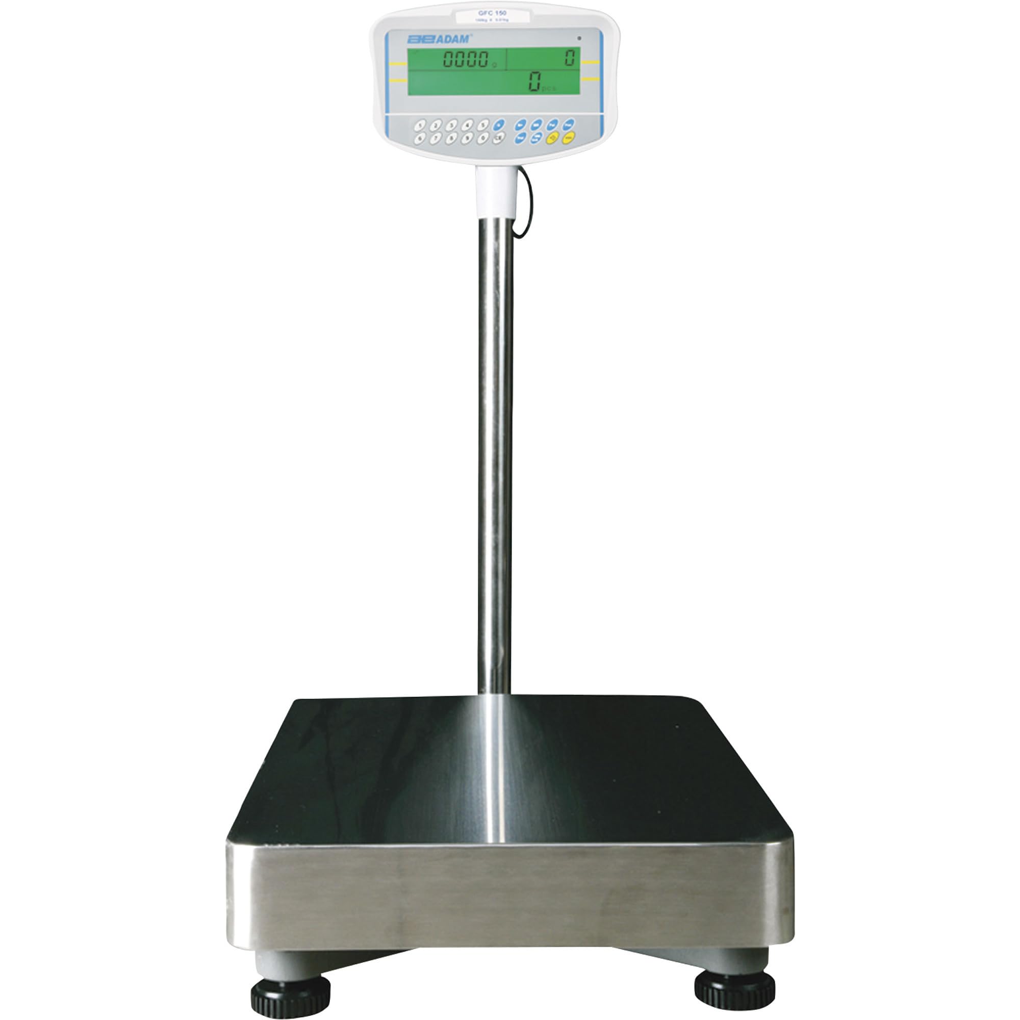 Adam Equipment Stainless Steel Platform Scale with 3 Backlit Displays - 660lb Capacity - Perfect for Warehouses, Shipping, and Industrial Weighing