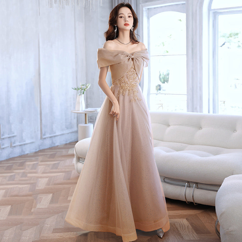 Elegant Off Shoulder Blue Formal Long Prom Dress - Evening Gown for Women Size 72 - Perfect for Homecoming, Wedding Guest & Special Occasions