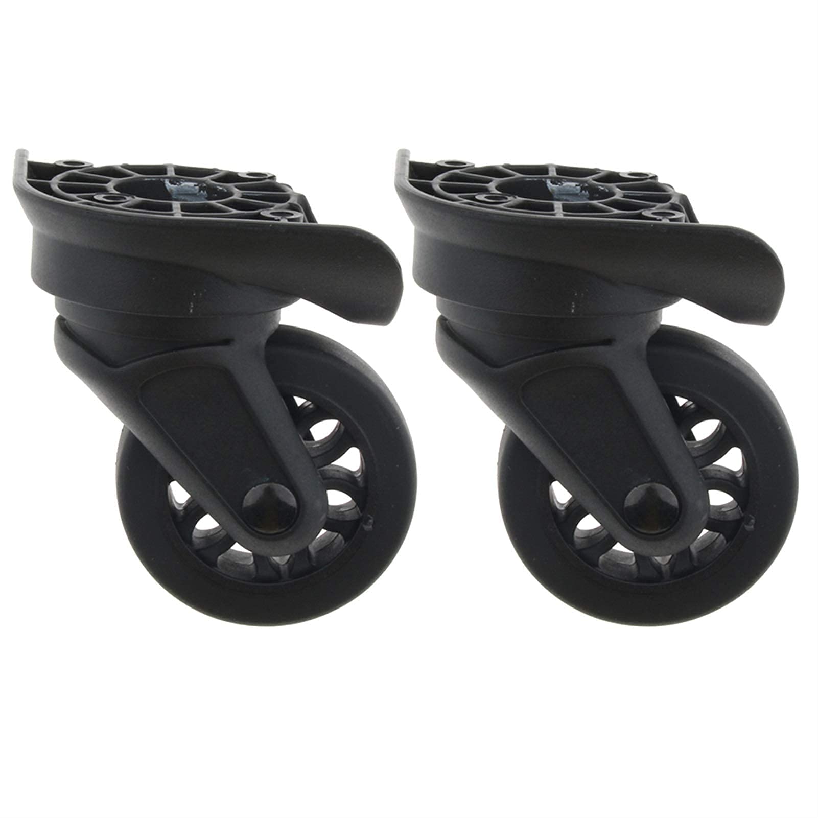 4-Piece Swivel Caster Wheels Set - Universal Replacement Luggage Wheels for Trolleys & Suitcases - Heavy Duty Fixed Casters with 360° Rotation - Perfect for Travel Bags, Shopping Carts & Office Chairs
