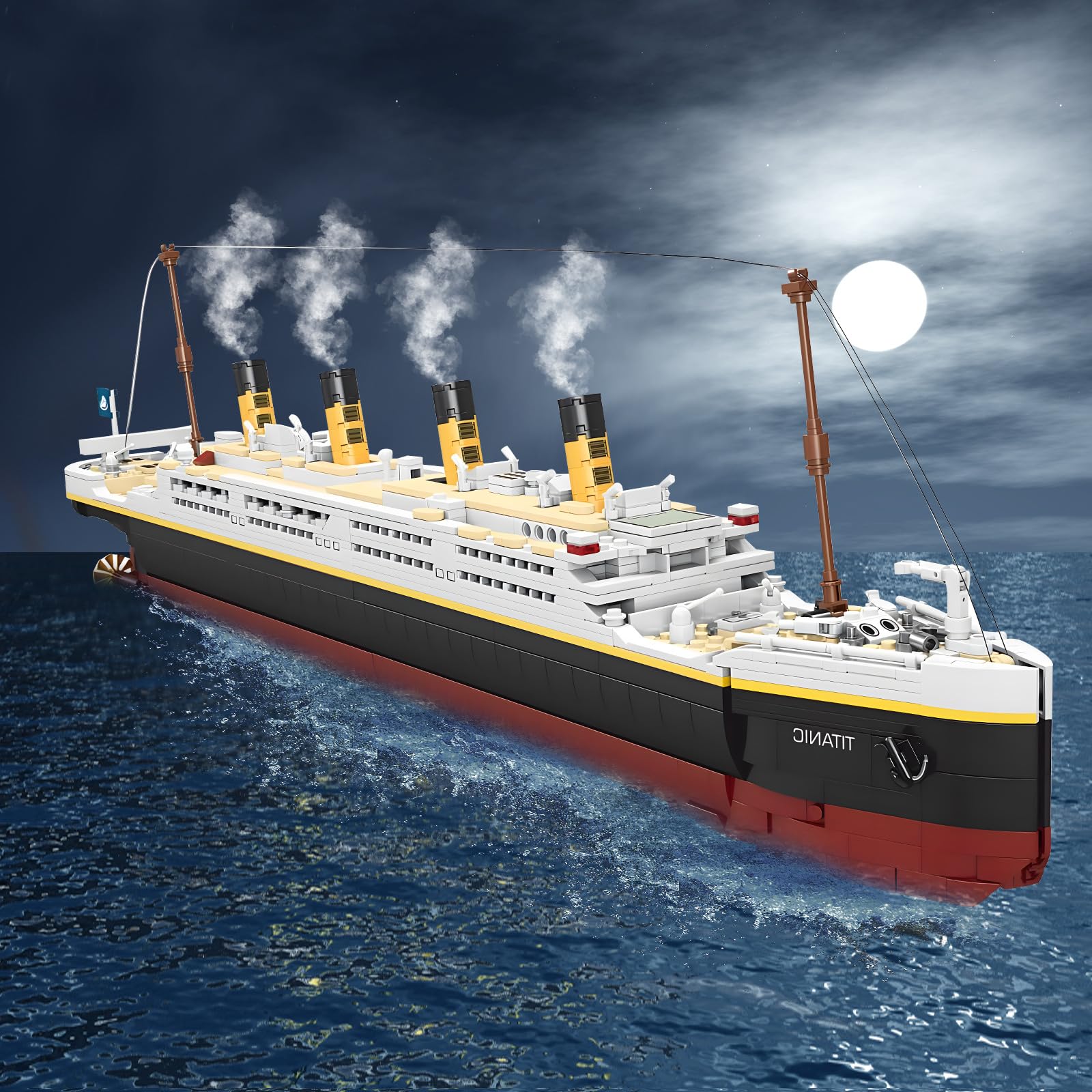 Titanic Building Blocks Set - 2022 Piece Big Ship Bricks Model Kit for Adults & Kids | Perfect STEM Educational Toy & Collectible Display | Birthday Gift for Ship Lovers & History Enthusiasts | Great for Home Decor, Office Display & Family Bonding Activities