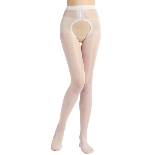 1 Pair of White Crotch Opening