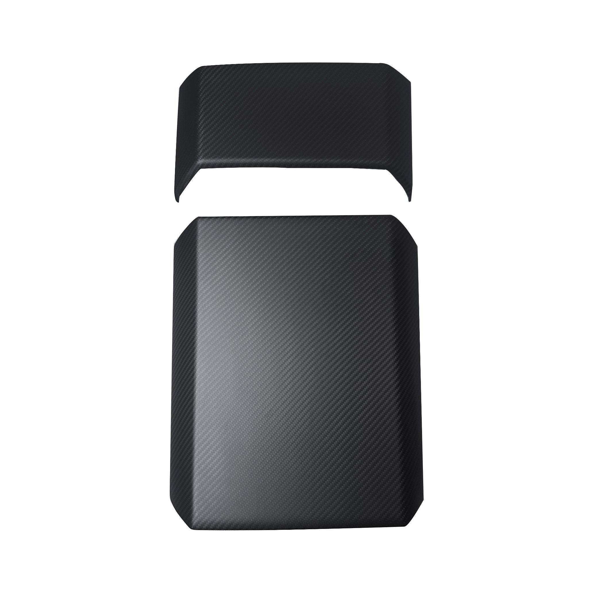 Premium Real Carbon Fiber Armrest Cover & Rear Screen Frame Protector for Tesla Cybertruck (2-Piece Set) - Enhance Interior Style & Protection for Your Electric Truck