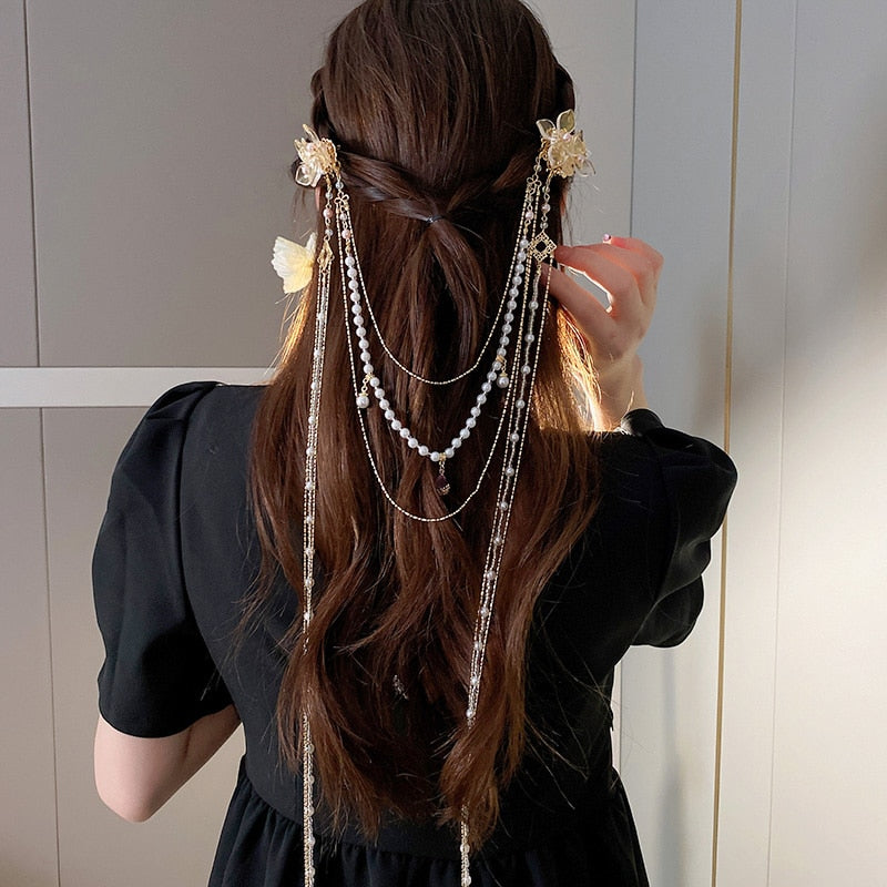 Enchantress Delicate Charmed Headpiece - Elegant Crystal Hair Accessory for Women, Bridal Hair Vine, Boho Wedding Headband - Perfect for Weddings, Parties & Special Occasions