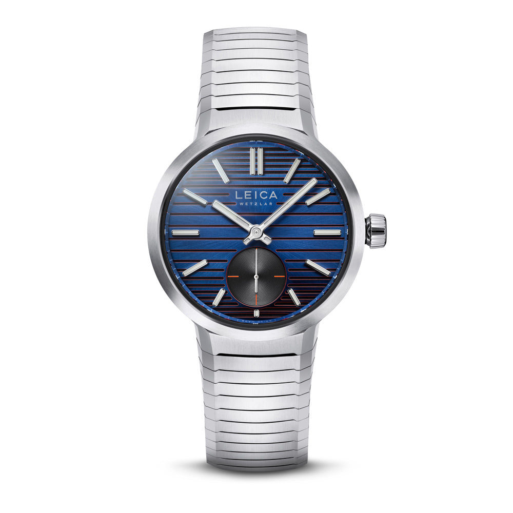 Leica ZM 12 Steel Blue Orange Watch - Luxury Swiss Automatic Men's Watch with Date Function - Perfect for Business, Formal Events & Collectors