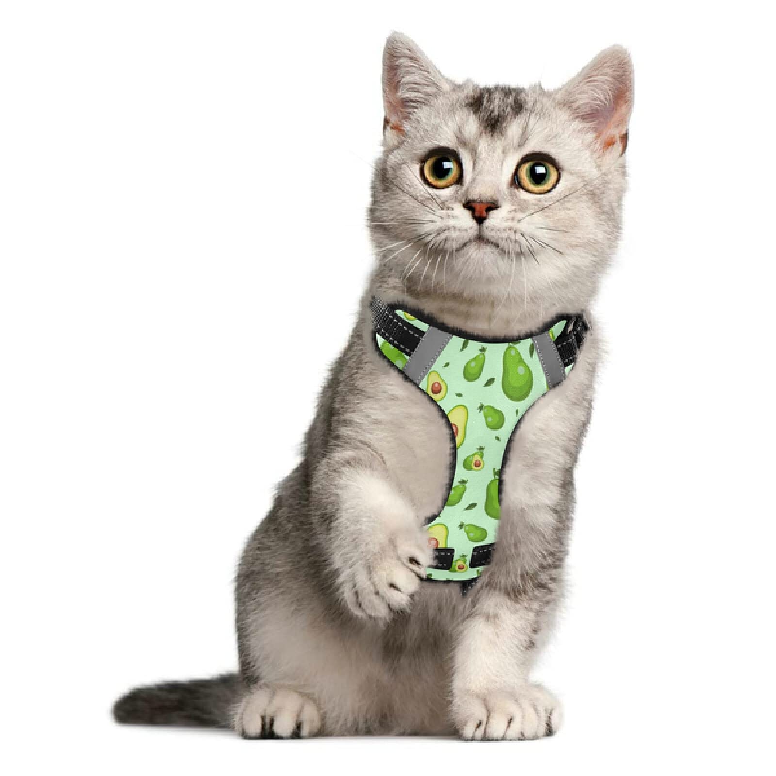 Xigua No-Pull Reflective Dog Harness for Small & Medium Dogs - Breathable Pet Vest with Nylon Handle - Perfect for Walking, Running & Nighttime Safety