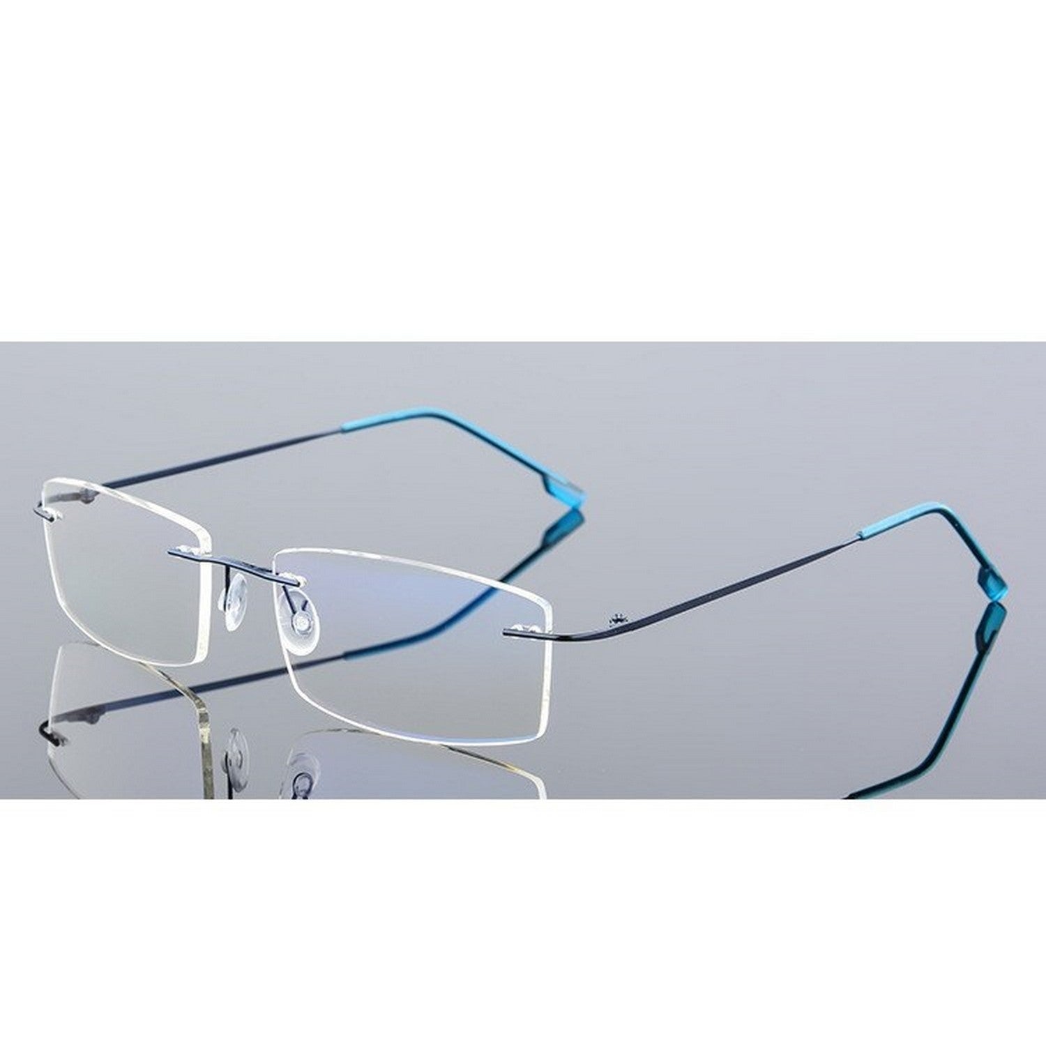 Stylish Rimless Blue Light Blocking Glasses for Men & Women - Anti Eye Strain Computer & Gaming Glasses for Office Work & Screen Time Protection