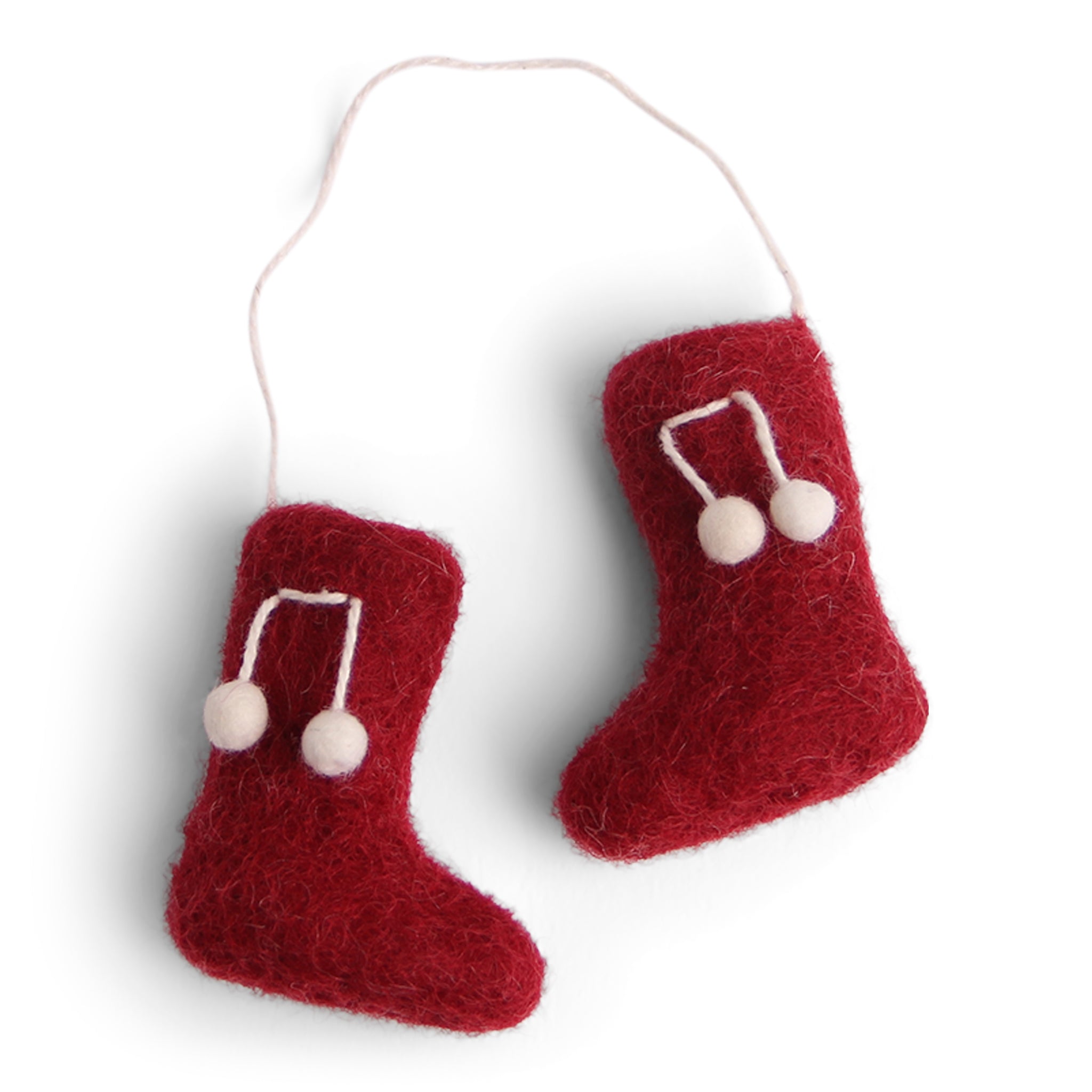 Festive Red Felt Christmas Tree Booties - Cozy Holiday Decor for Fireplace, Mantel, and Xmas Tree (Set of 6)