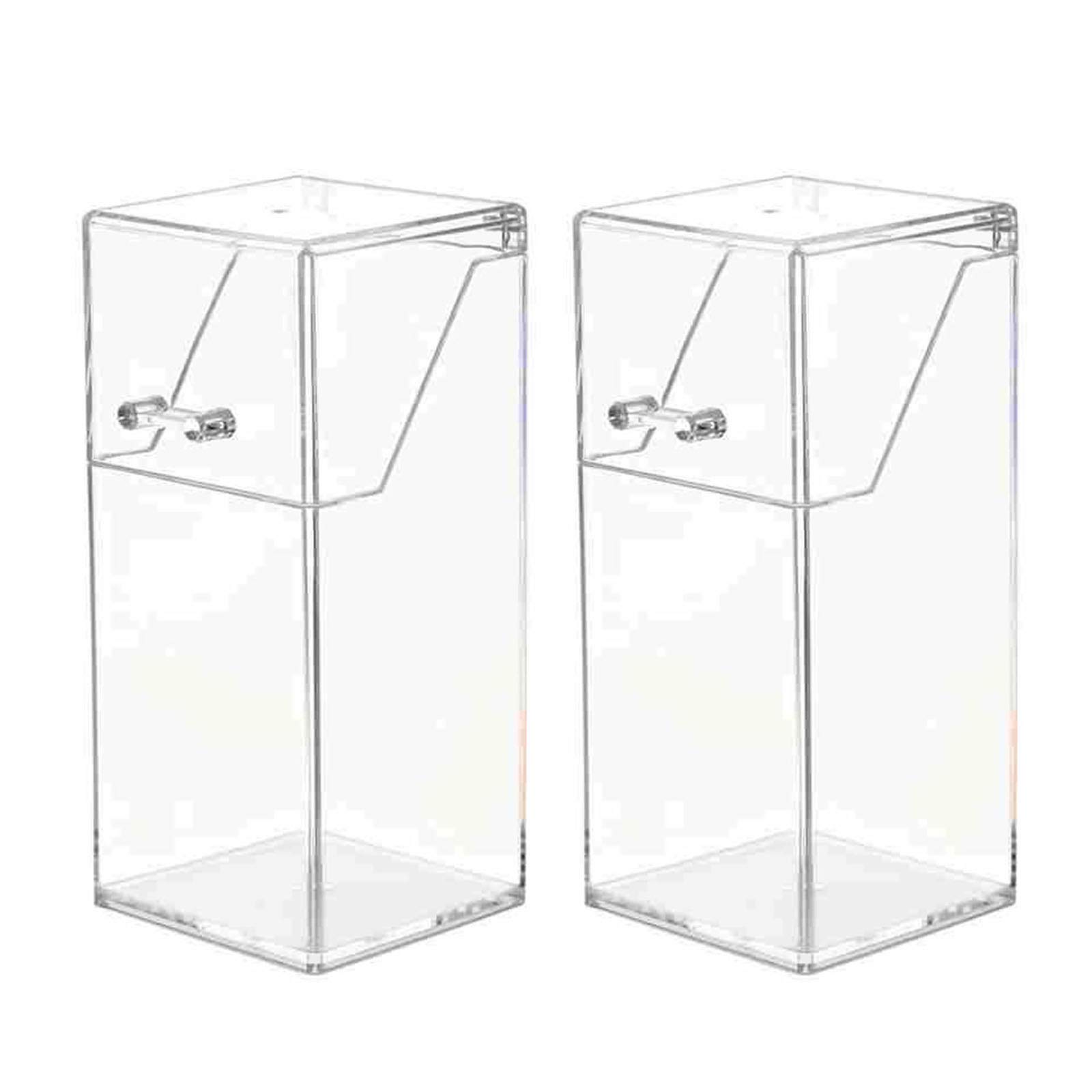 Transparent Makeup Brush Holder with Lid - Dustproof Cosmetic Organizer for Bathroom Vanity