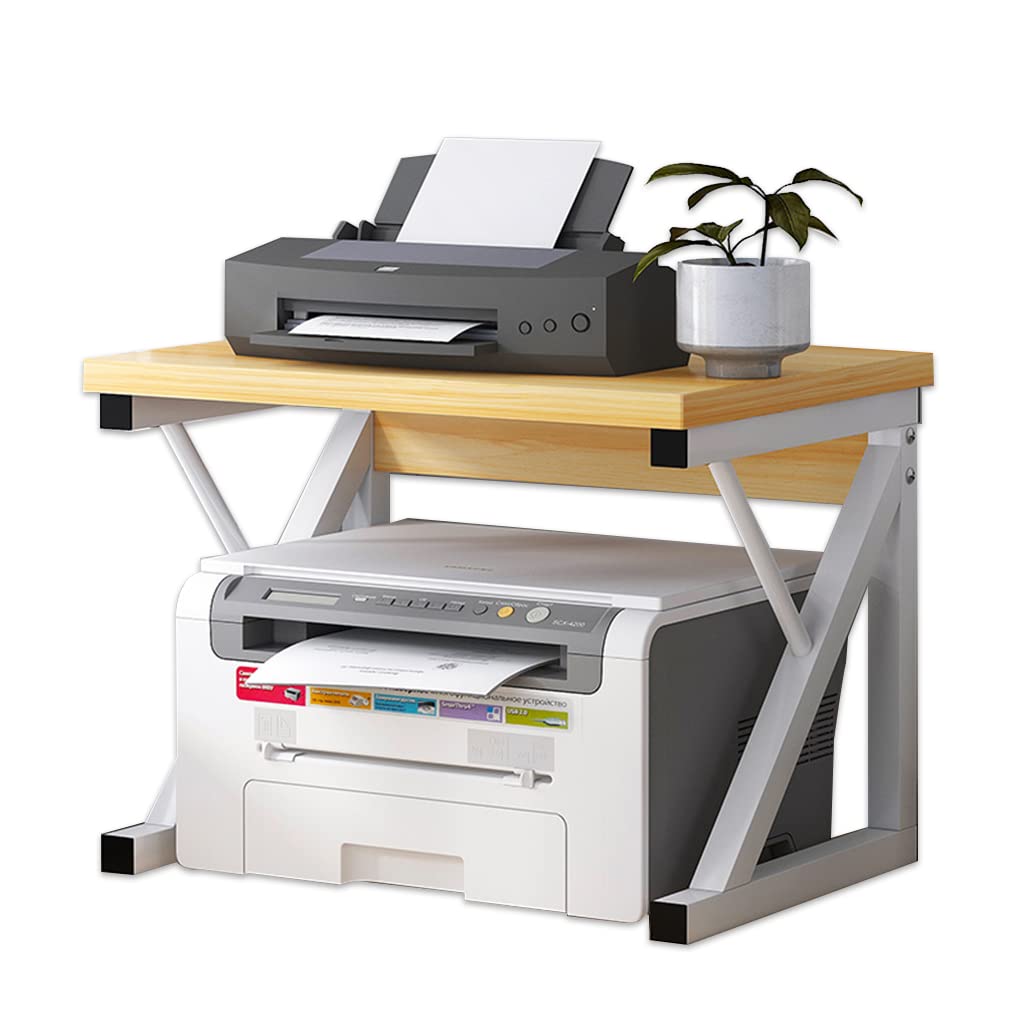 Heavy Duty Printer Rack - 100kg Capacity Metal Storage Cabinet for Office Documents & Supplies | Multi-Layer Wrought Iron Organizer for Printer, Files & Stationery | Perfect for Home Office & Workspace Organization
