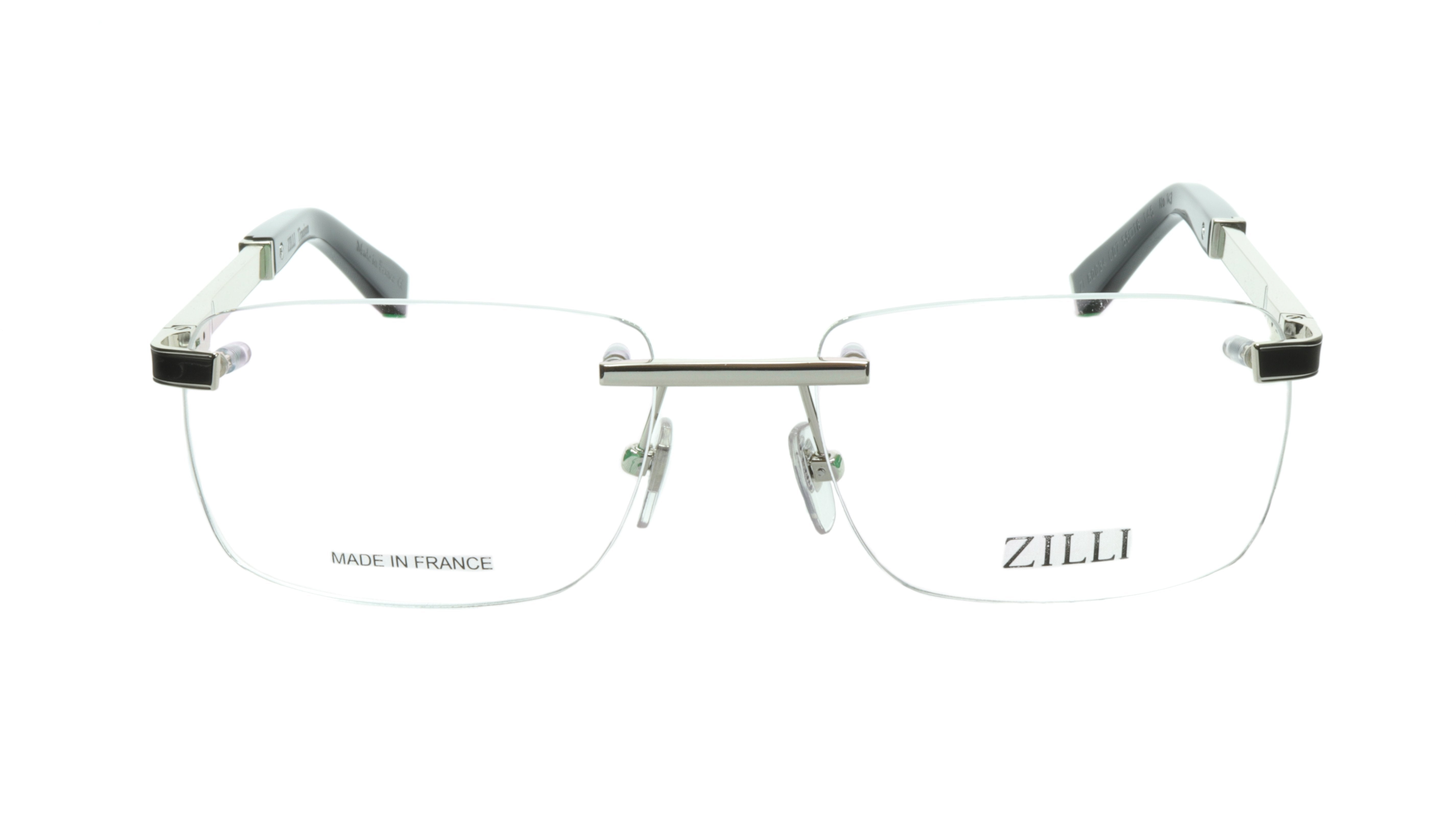 ZILLI Titanium Acetate Eyeglasses Frame - Silver French Made ZI 60034 C07 | Lightweight & Durable Glasses for Work, Reading & Fashion