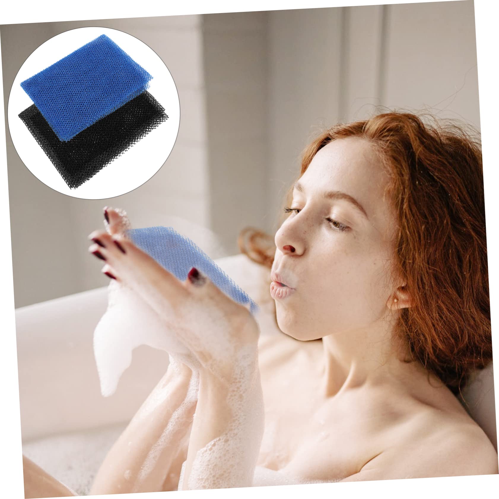 10 Pcs Exfoliating Mesh Sponges for Deep Cleaning & Body Scrub - African Net Sponge, Bath Brush & Back Scrubber - Nylon Exfoliator for Shower & Spa - Perfect for Sensitive Skin & Dry Brushing Routine