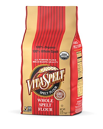 Organic Whole Grain Spelt Flour - Vita Spelt, 25-Pack | Non-GMO, Vegan, Gluten-Friendly | Perfect for Baking Bread, Cookies & Healthy Recipes